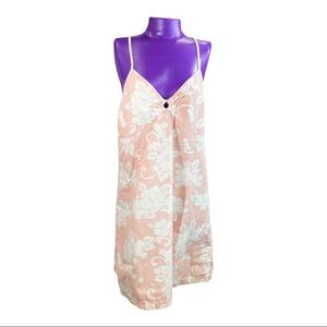 Old Navy pink white floral tropical cotton sundress